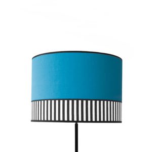 Abat-jour tissu Collection Lampion bleu canard