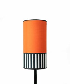 abat-jour en tissu orange de la collection Lampion format tube