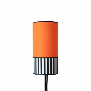 abat-jour en tissu orange de la collection Lampion format tube