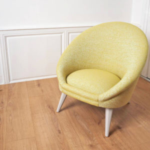 fauteuil kiwi jaune pale made in France