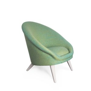 fauteuil kiwi vert clair vue profil