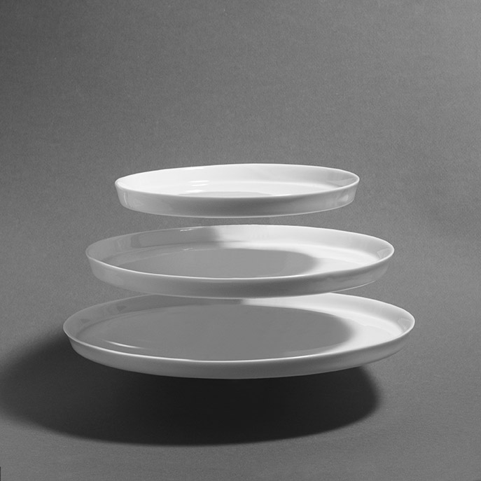 Assiettes en porcelaine Diane 3 dimensions au choix