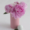 vase en porcelaine gaelle couleur rose babe