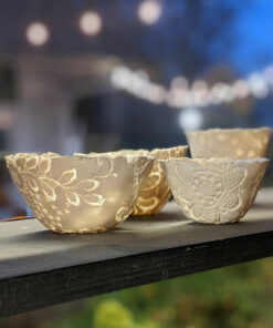 Photophores éclairés par des Bougies