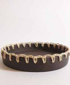 corbeille en grès noir poli