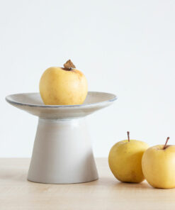 coupe en grès blanc émaillé