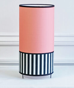 lampe trépied format tube design rose