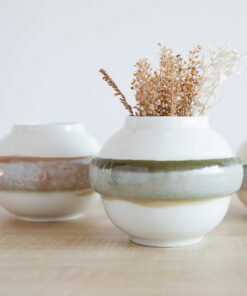 vase lune en porcelaine