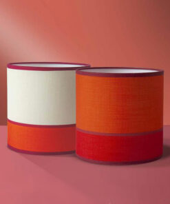 abat-jour Massara blanc et orange sanguine