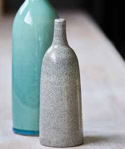 vase soliflore en grès gris