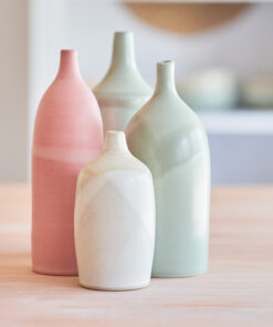 vases soliflore en grès émaillé