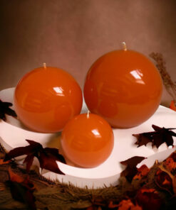 Bougie ronde orange