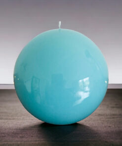 Bougie ronde bleu ciel